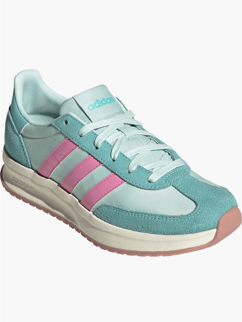 Adidas Run 70s 2.0 Sneaker Halo Mint Bliss Pink Off White Colorway Women's 7.5 - Picture 10 of 15